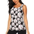 thumbnail image 1 of Fotbe Cute Baseball Womens Loose Fit Casual Flowy Slim-Fit Tank Tops Athletic Round Neck Trendy Sleeveless Summer Tops for Gym and Yoga-Large, 1 of 7