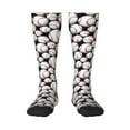 thumbnail image 1 of Fotbe Cute Baseball print Women's Men's Novelty Crew Socks Cotton Socks Knee High Socks for Walking,Running,Nurses,Pregnancy, 1 of 8