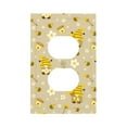thumbnail image 1 of Fotbe Cute Bee Gnome 2 Print Duplex Receptacle Wall Plate, 1-Gang 5.0" x3.0" Wall Outlet Covers, Dual Outlet Faceplates Covers, Color-matched Screws Included-Style S, 1 of 6