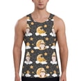 thumbnail image 1 of Fotbe Cute Bee Gnome Pattern Men's Quick Dry Workout Tank Top Gym Muscle Tee Fitness Bodybuilding Sleeveless T Shirt Breathable Workout Shirt-, 1 of 9
