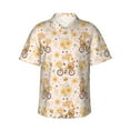 thumbnail image 1 of Fotbe Cute Bee Gnome1 Hawaiian Shirt for Men Unisex Summer Beach Casual Short Sleeve Cotton Linen Button Down Shirts-Medium, 1 of 9
