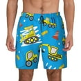 thumbnail image 1 of Fotbe Cute Car Cartoon Men’s Swim Trunks Quick Dry Swim Shorts Board Shorts with Mesh Lining-XX-Large, 1 of 9