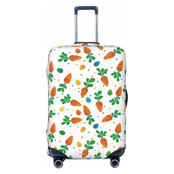 Fotbe Cute Carrot Luggage Cover Protector,Suitcase Protector,Scratch and Dirt Resistant,Fits 18-32 Inch Luggage-Small