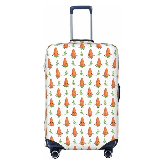 Fotbe Cute Carrot Print Luggage Cover Protector,Suitcase Protector,Scratch and Dirt Resistant,Fits 18-32 Inch Luggage-Medium