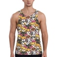 thumbnail image 1 of Fotbe Cute Cat Cartoon Pattern Men's Quick Dry Workout Tank Top Gym Muscle Tee Fitness Bodybuilding Sleeveless T Shirt Breathable Workout Shirt-XX-Large, 1 of 9