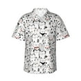 thumbnail image 1 of Fotbe Cute Cat Hawaiian Shirt for Men Unisex Summer Beach Casual Short Sleeve Cotton Linen Button Down Shirts-X-Large, 1 of 9