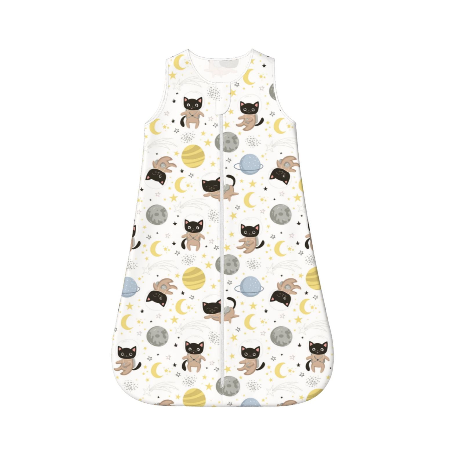 Fotbe Cute Cat Pattern Sleep Sack Baby Wearable Blanket with Zipper