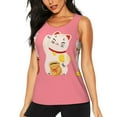 thumbnail image 1 of Fotbe Cute Cat Womens Loose Fit Casual Flowy Slim-Fit Tank Tops Athletic Round Neck Trendy Sleeveless Summer Tops for Gym and Yoga-Small, 1 of 9