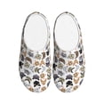 thumbnail image 1 of Fotbe Cute Cats Pattern Women's Fuzzy Curly Fur Memory Foam Loafer Slippers Indoor Outdoor Slippers Winter Home Shoes-40/41, 1 of 7