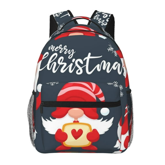 Fotbe Cute Christmas Gnomes (2) Pattern Casual Backpack for School, Travel, and Outdoor Activities - Durable, Lightweight, and Comfortable