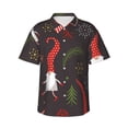 thumbnail image 1 of Fotbe Cute Christmas Gnomes Hawaiian Shirt For Men Unisex Summer Beach Casual Short Sleeve Cotton Linen Button Down Shirts-3x-Large, 1 of 9