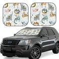 thumbnail image 1 of Fotbe Cute Colorful Animal 2-Piece Car Windshield Sun Shade | Sun Blocker for Car Windshield | Foldable Automotive Interior Accessories for Sun Protection-Large, 1 of 7