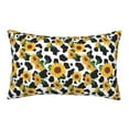 thumbnail image 1 of Fotbe Cute Cow Print Sunflower A Pillow Cases - Envelope Closure - Luxury, Extra Soft, Cooling Pillow Covers - Wrinkle, Fade, Stain Resistant-20"x30", 1 of 8