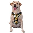 thumbnail image 1 of Fotbe Cute Cow Print Sunflower B Pattern Dog Harness, No-Pull Pet Harness with 2 Leash Clips, Adjustable Soft Padded Dog Vest with Easy Control Handle for Large Dogs-X-Large, 1 of 6