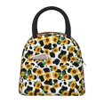 thumbnail image 1 of Fotbe Cute Cow Print Sunflower C Pattern Lunch Bag, Insulated Lunch Box, Small Leakproof Cooler Food Lunch Containers Reusable High Capacity Lunch Tote Bags for Work, Travel, Outdoor, 1 of 6