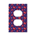 thumbnail image 1 of Fotbe Cute Crabs Print Duplex Receptacle Wall Plate, 1-Gang 5.0" x3.0" Wall Outlet Covers, Dual Outlet Faceplates Covers, Color-matched Screws Included-Style S, 1 of 6