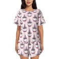 thumbnail image 1 of Fotbe Cute Cupcake Print Pajama Set for Women 2 Piece Loungewear Short Sleeve Tops and Shorts Set Soft Sleepwear-3X-Large, 1 of 7