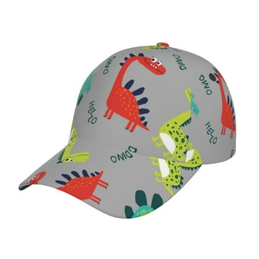 Fotbe Cute Dinosaur Baseball Cap, Cute Dinosaur Print Dad Hat,Outdoor Hat,Adjustable Sports Cap, Perfect For Activities