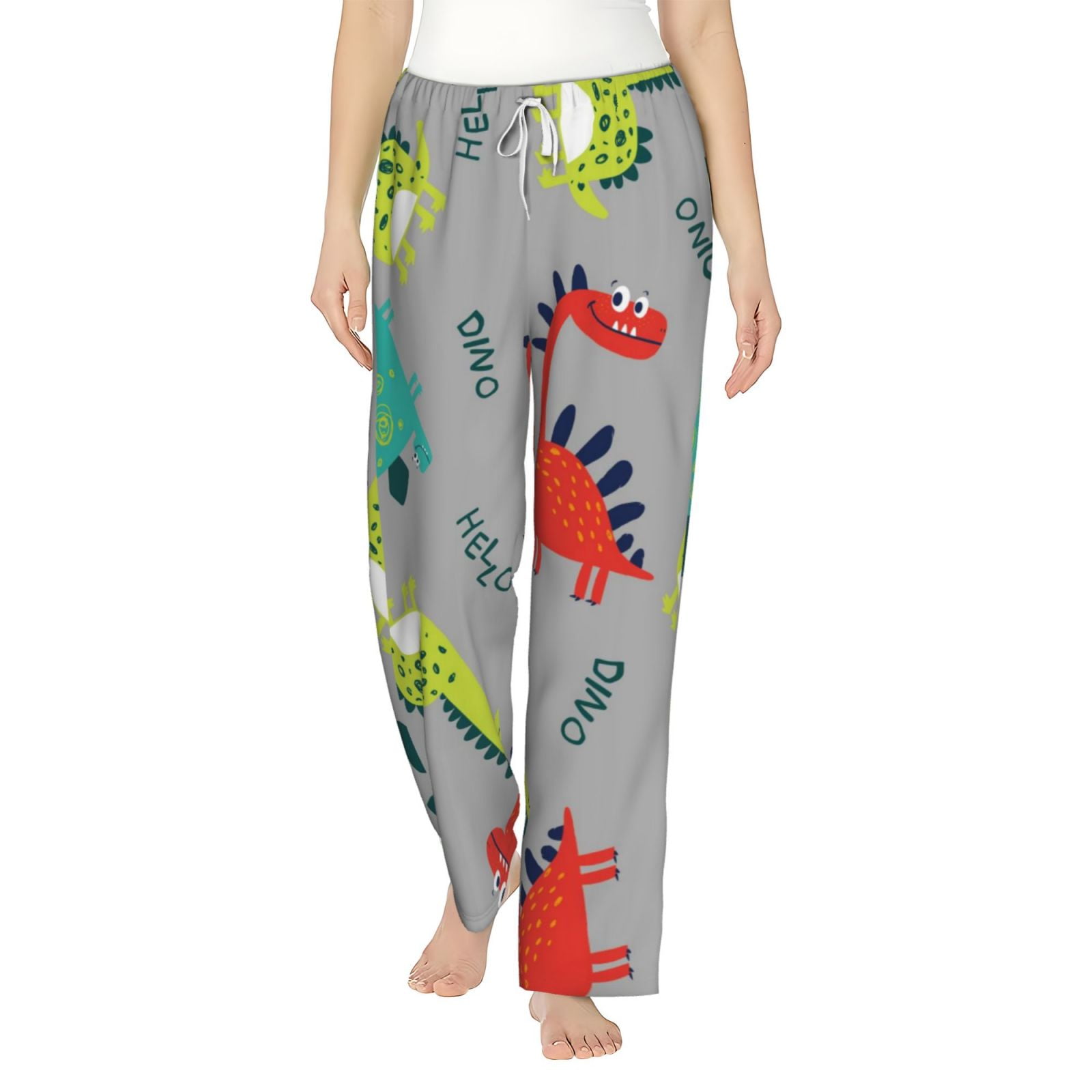 Fotbe Cute Dinosaur Women's Pajama Pants,Sleepwear Pants,Pj Bottoms 
