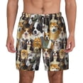 thumbnail image 1 of Fotbe Cute Dog Men’s Swim Trunks Quick Dry Swim Shorts Board Shorts with Mesh Lining-Small, 1 of 9