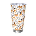 thumbnail image 1 of Fotbe Cute Dog Pattern 20 oz Tumbler Stainless Steel Vacuum Insulated Coffee Ice Cup Double Wall Travel Flask Leak-proof Coffee Cup-Without Straw, 1 of 8