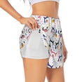 thumbnail image 1 of Fotbe Cute Dog Womens High Waist Running Shorts Athletic Workout Quick Dry Shorts for Women with Pockets Gym Yoga Summer Shorts-Small, 1 of 9