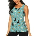 thumbnail image 1 of Fotbe Cute Dog Womens Loose Fit Casual Flowy Slim-Fit Tank Tops Athletic Round Neck Trendy Sleeveless Summer Tops for Gym and Yoga-, 1 of 9