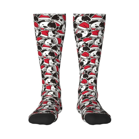 Fotbe Cute Dog print Women's Men's Novelty Crew Socks Cotton Socks Knee High Socks for Walking,Running,Nurses,Pregnancy