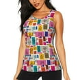 thumbnail image 1 of Fotbe Cute Doodles Womens Loose Fit Casual Flowy Slim-Fit Tank Tops Athletic Round Neck Trendy Sleeveless Summer Tops for Gym and Yoga-XX-Large, 1 of 7