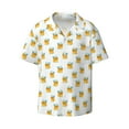 Fotbe Cute Duck Diver print Short Sleeve Button Down Shirts for Men