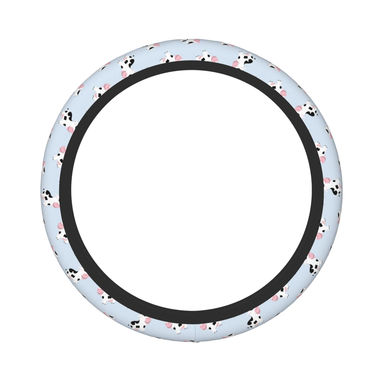 Fotbe Cute Farm Cow Steering Wheel Cover Universal 15 in Car