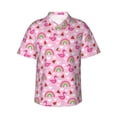 thumbnail image 1 of Fotbe Cute Flamingo Hawaiian Shirt for Men Unisex Summer Beach Casual Short Sleeve Cotton Linen Button Down Shirts-XX-Large, 1 of 9