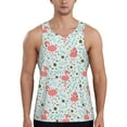 thumbnail image 1 of Fotbe Cute Flamingo Pattern Men's Quick Dry Workout Tank Top Gym Muscle Tee Fitness Bodybuilding Sleeveless T Shirt Breathable Workout Shirt-X-Large, 1 of 9