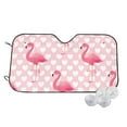 thumbnail image 1 of Fotbe Cute Flamingo with Heart Car Windshield Sunshade | Sun Visor Protector Front Window Shade, Keeps Out UV Rays, Keeps Your Vehicle Cool-Small, 1 of 7
