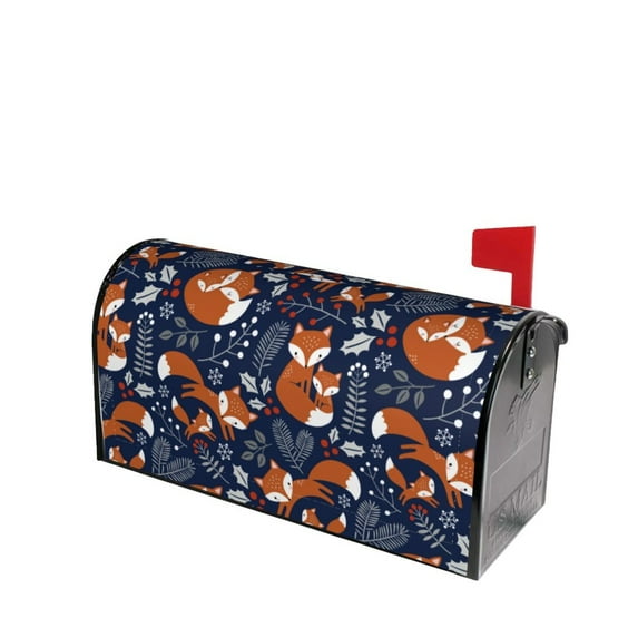 Fotbe Cute Foxes Mailbox Covers Post Letter Box Cover Garden Decor Standard Size-21x18 in