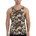 thumbnail image 1 of Fotbe Cute French Bulldog Pattern Men's Quick Dry Workout Tank Top Gym Muscle Tee Fitness Bodybuilding Sleeveless T Shirt Breathable Workout Shirt-Large, 1 of 9