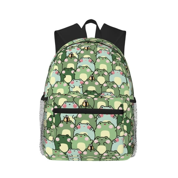 Fotbe Cute Frog Lightweight Casual Laptop Backpack for Men and Women, Daily use Waterproof backpack, Backpack for College