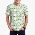 thumbnail image 1 of Fotbe Cute Frog Pattern Men’s Golf Polo Shirt – Breathable Performance Golf Shirt with Button-Down Collar-4X-Large, 1 of 6