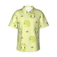 thumbnail image 1 of Fotbe Cute Frog3 Hawaiian Shirt For Men Unisex Summer Beach Casual Short Sleeve Cotton Linen Button Down Shirts-3x-Large, 1 of 9