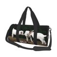 thumbnail image 1 of Fotbe Cute Goat Baby Pattern Foldable Sports Gym Bag with Wet Dry Pocket, Ultralight Travel Bag, Large Capacity Duffel Bag, Splash Proof Carry on Bag, Overnight Bag, Weekender Bag, 1 of 8