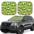 thumbnail image 1 of Fotbe Cute Green Frog 2-Piece Car Windshield Sun Shade | Sun Blocker for Car Windshield | Foldable Automotive Interior Accessories for Sun Protection-Medium, 1 of 7