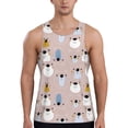 thumbnail image 1 of Fotbe Cute Hand Drawn Bear Pattern Men's Quick Dry Workout Tank Top Gym Muscle Tee Fitness Bodybuilding Sleeveless T Shirt Breathable Workout Shirt-Small, 1 of 9