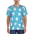 thumbnail image 1 of Fotbe Cute Healthy Teeth Baseball Jersey Shirt for Men and Women, Casual Short Sleeves Button Down T-Shirt-4X-Large, 1 of 9