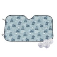 thumbnail image 1 of Fotbe Cute Hippopotamus Car Windshield Sunshade | Sun Visor Protector Front Window Shade, Keeps Out UV Rays, Keeps Your Vehicle Cool-Medium, 1 of 7