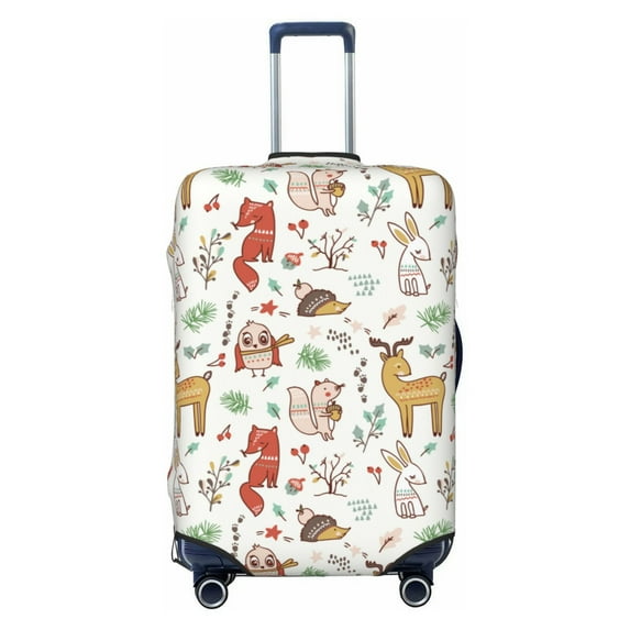 Fotbe Cute Little Animals Luggage Cover Protector,Suitcase Protector,Scratch and Dirt Resistant,Fits 18-32 Inch Luggage-Small