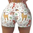 thumbnail image 1 of Fotbe Cute Little Animals Seamless Shorts, Womens Workout Shorts High Waist Stretch Booty Short for Gym/Yoga/Running/Biking-Medium, 1 of 9