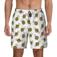 thumbnail image 1 of Fotbe Cute Little Bee Men’s Swim Trunks Quick Dry Swim Shorts Board Shorts with Mesh Lining-Medium, 1 of 9