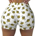 thumbnail image 1 of Fotbe Cute Little Bee Seamless Shorts, Womens Workout Shorts High Waist Stretch Booty Short for Gym/Yoga/Running/Biking-Small, 1 of 9