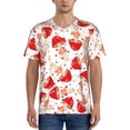 thumbnail image 1 of Fotbe Cute Mushroom Baseball Jersey Shirt for Men and Women, Casual Short Sleeves Button Down T-Shirt-Medium, 1 of 9