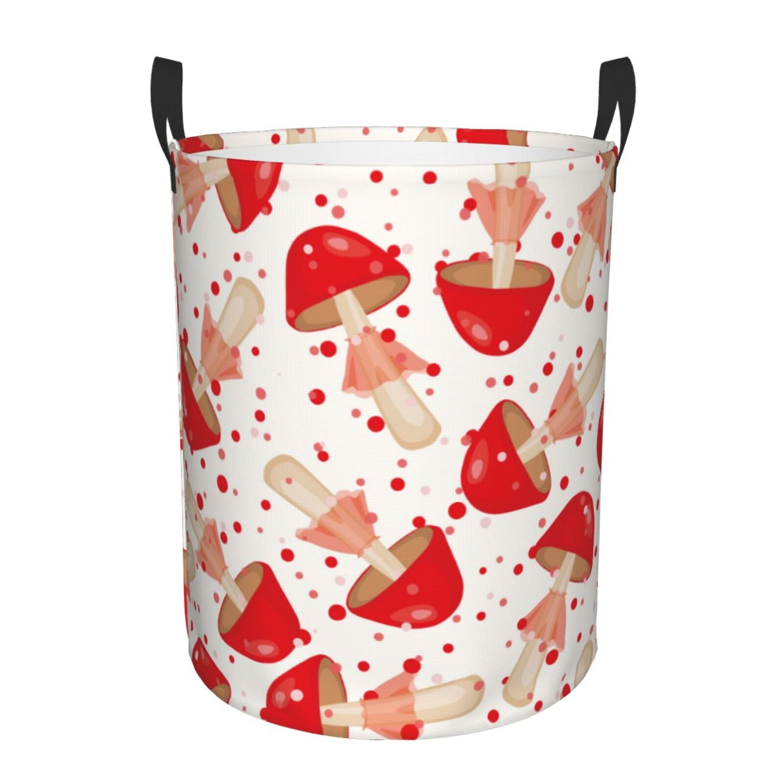 Toadstool Mushroom Quilted Laundry Basket NCU0HNH594